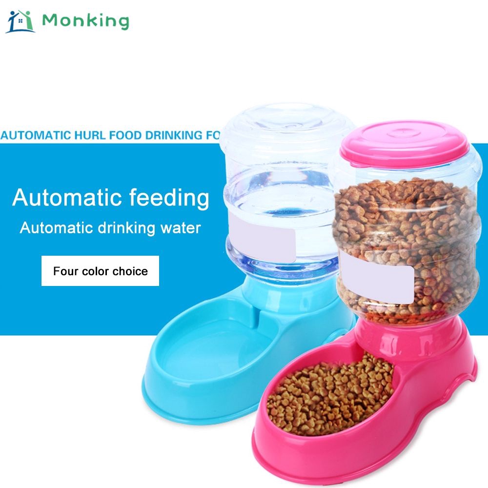 Pet Feeder Water Dispenser Large Automatic Cat Dog Food Dispenser