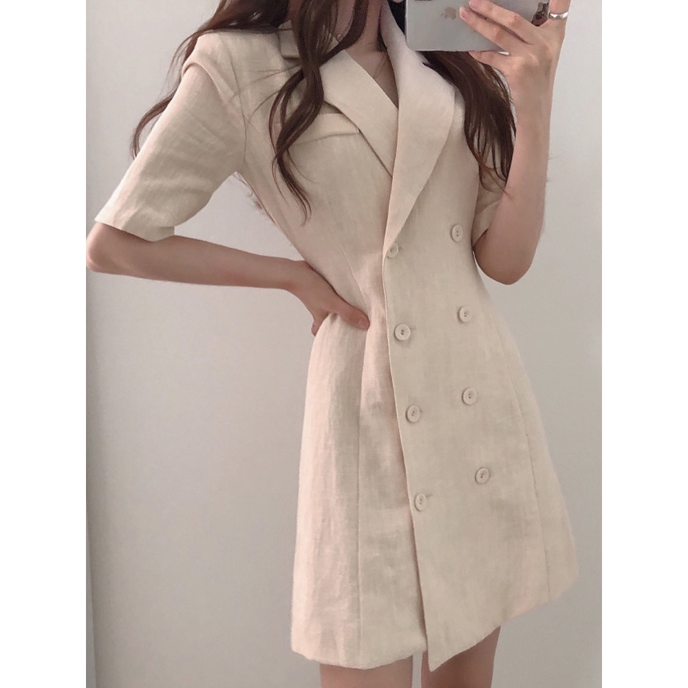 short sleeve coat dress