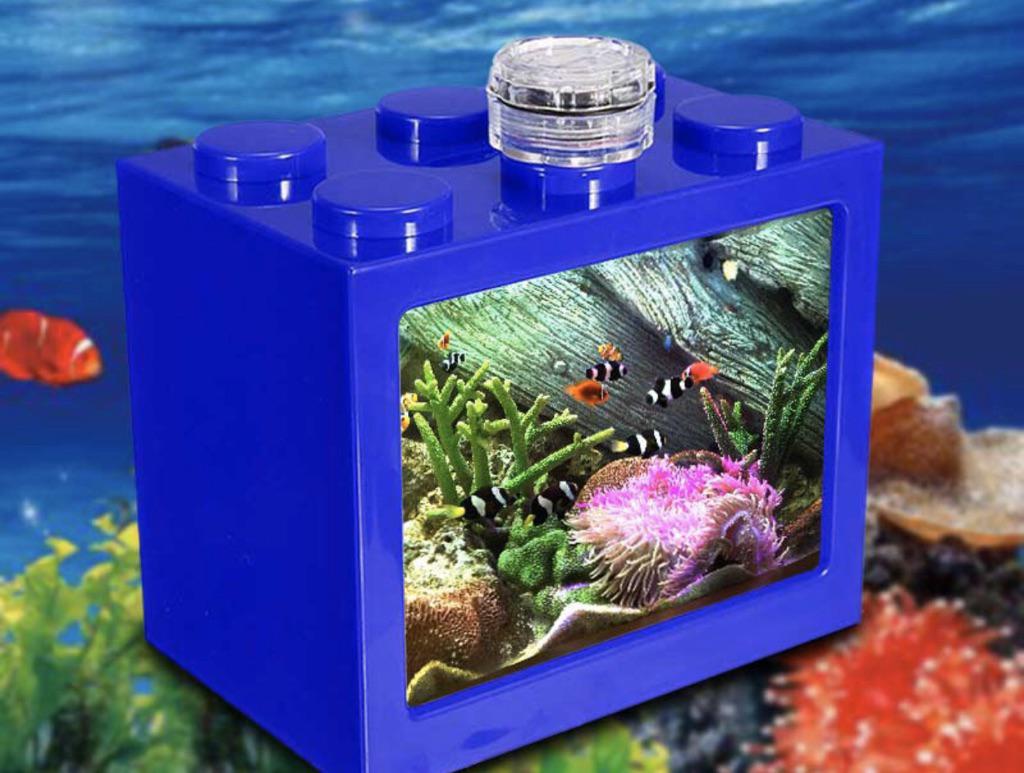 Mini Led Lighting Clear Fish Tanks Ornament Office Desktop