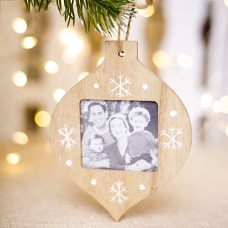 [KUKU] Christmas Party Decoration Ornaments Xmas Tree Wooden Photo