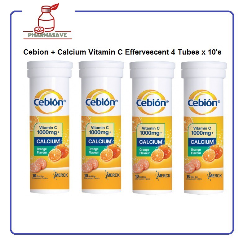 Cebion Vitamin C Calcium 1000mg Effervercent 10x10s 8x10s 4x10s Shopee Singapore