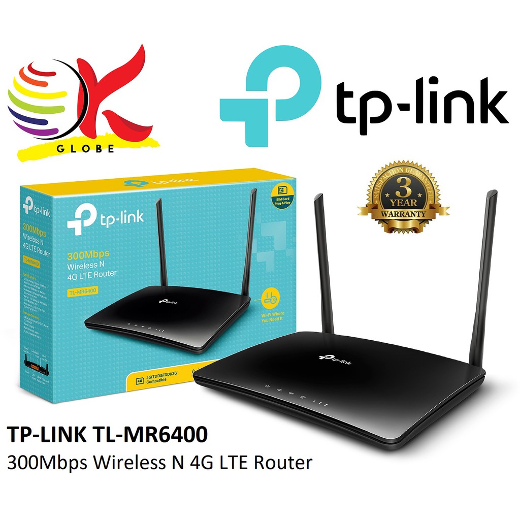 Tp Link Tl Mr6400 Tl Mr6500v Telephony 300mbps Wireless 4g Lte Router With Micro Sim Card Slot And Wifi Router Mode Shopee Singapore