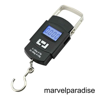 Portable Mini Electronic Scale,WH-A08L 50kg x 10g Capacity Mini Digital Luggage Scale Hand Held LCD Electronic Hanging Scale Luggage Weighting