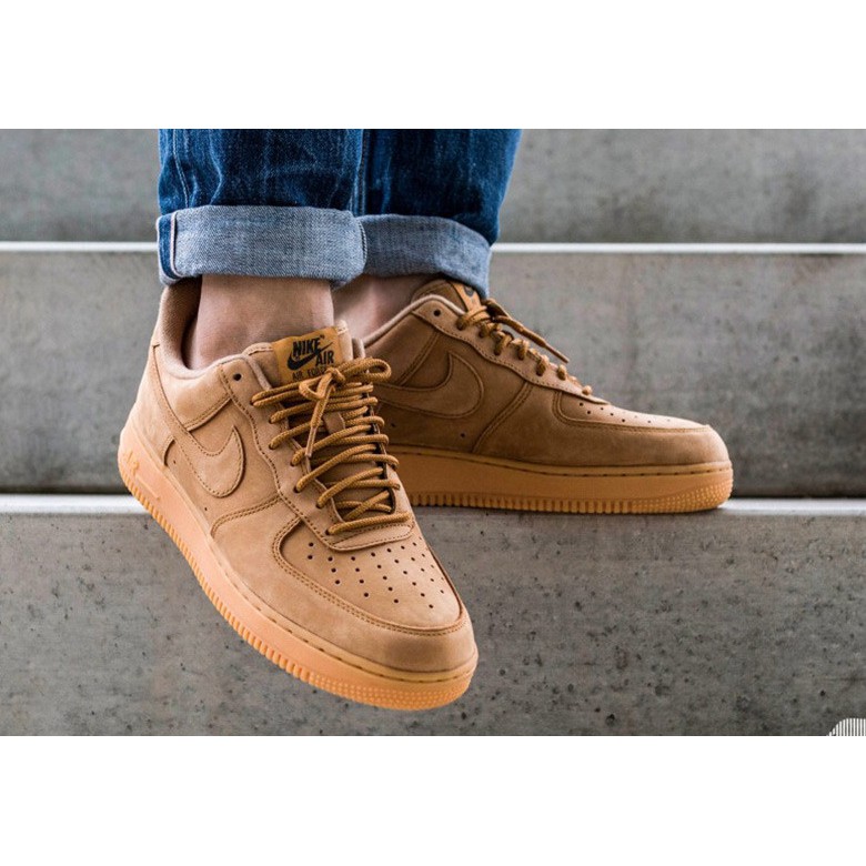 air force 1 low wheat on feet