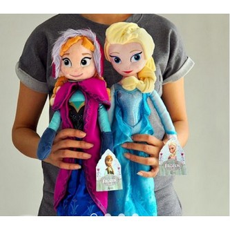 anna and elsa soft plush dolls