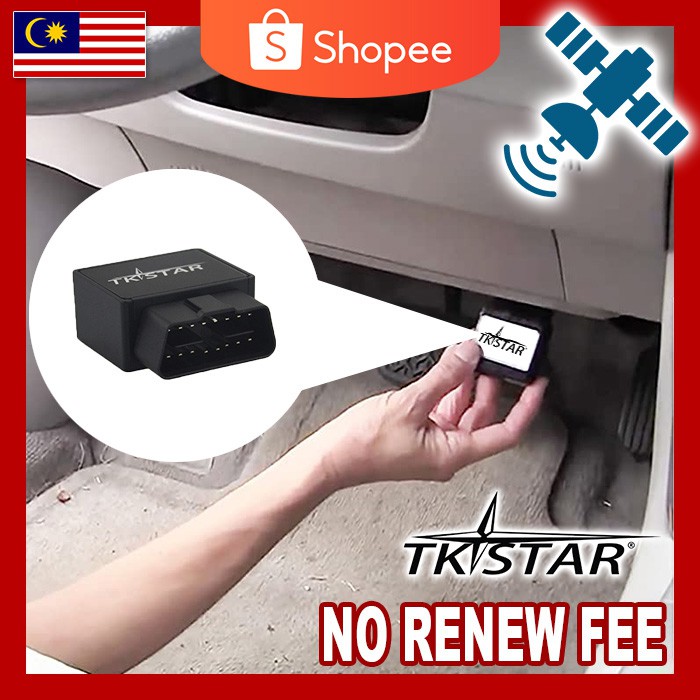 Shop Malaysia Tkstar Obd Gps Tracker Tracking System Obdii Satellite Locator Gprs Gsm Free App Shopee Singapore