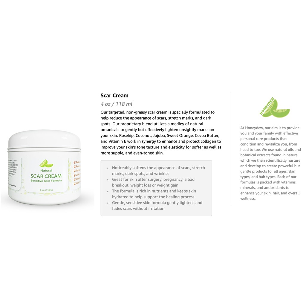 honeydew best scar cream for face