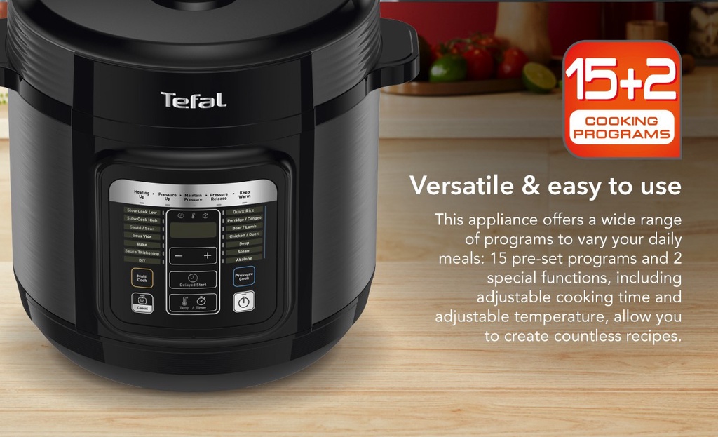 Tefal CY601 Home Chef Smart Electric Pressure Cooker 6L Shopee Singapore