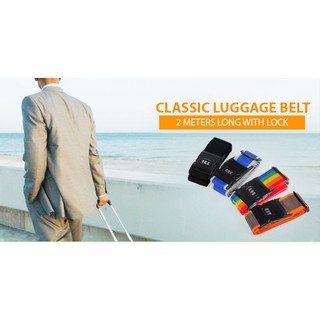 Classic Luggage Belt / Single Strap (2 Meters Long With Lock)