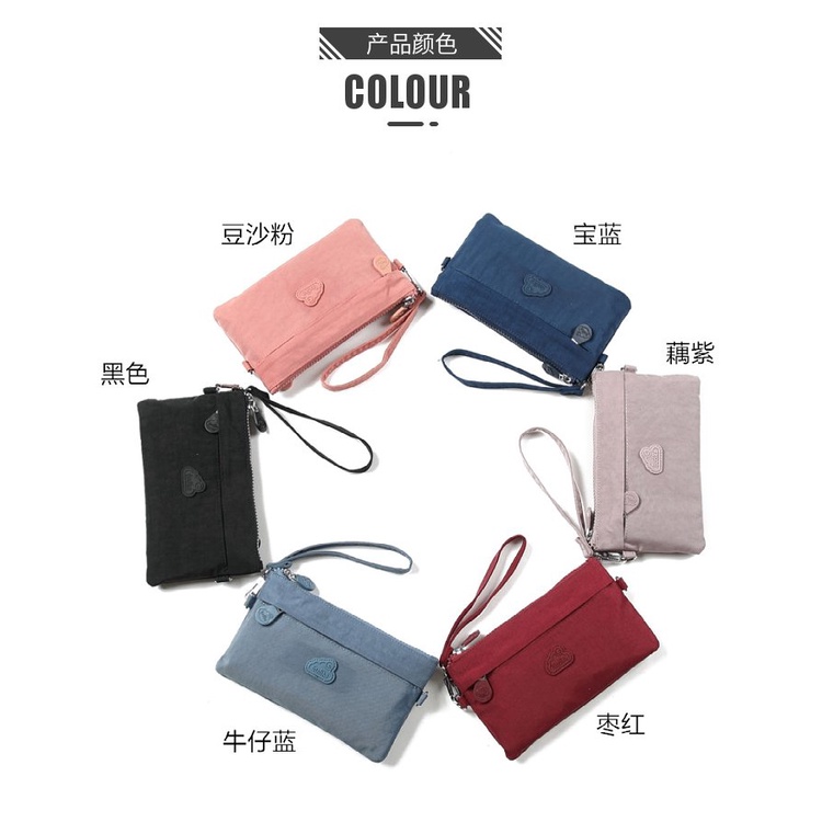 Mini Small Crossbody Cloth Bag Women's Key and COIN Case Waterproof Long Wallet Passport Holder Hand Carrying Big Scree