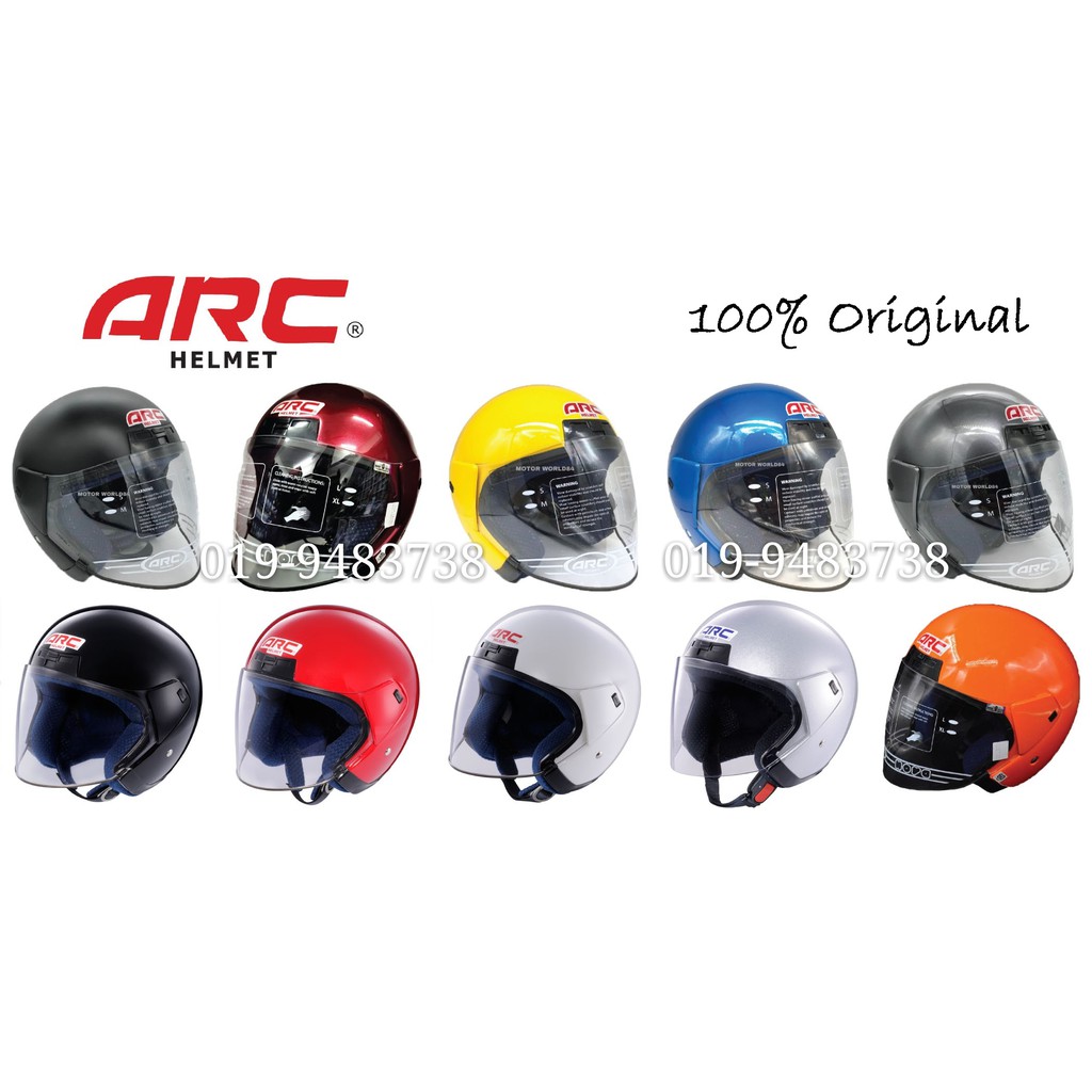 100 Original Arc Helmet Discovery Fiberglass Fiber With Visor New Model Shopee Singapore