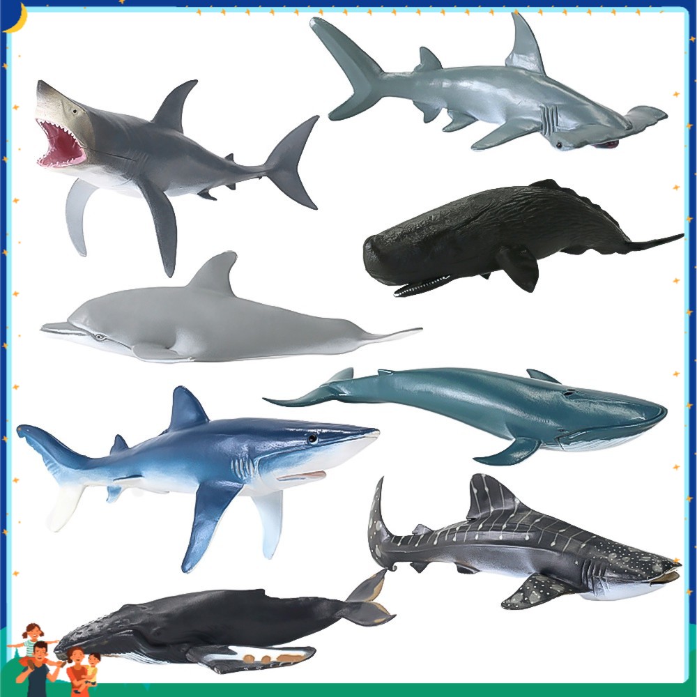 Realistic Shark Shaped Baby Toys Realistic Motion Simulation Animal Model Or Whale Toy Shopee Singapore