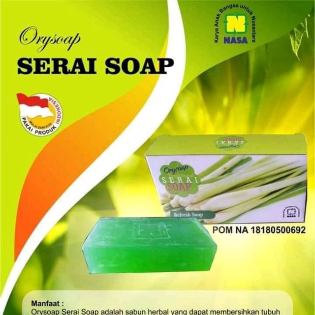 Orisoap Sabun Serai Soap Original 100 Herbal Nasa Readystock Singapore