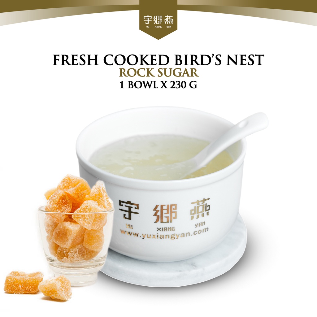YuXiangYan Fresh Cooked Rock Sugar Bird's Nest Bowl Yu Xiang Yan