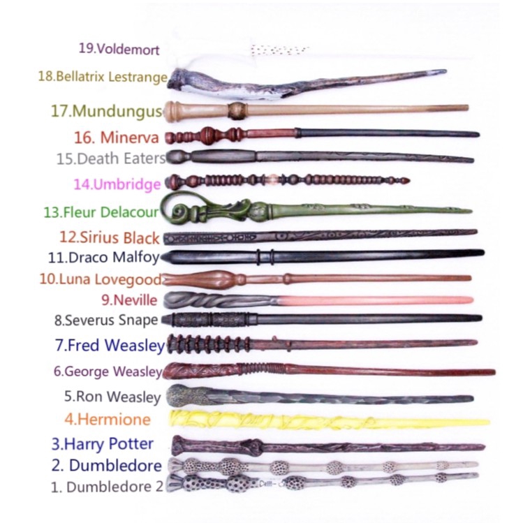 Harry Potter 1:1 19 Styles Magic Wands for Cosplay and Party | Shopee ...