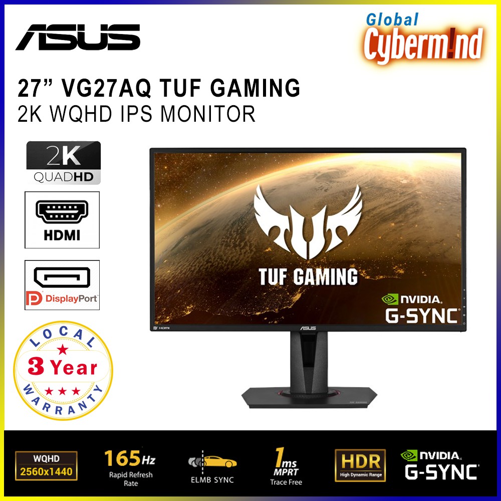 ASUS ゲーミングモニター TUF Gaming VG27AQ 27インチ+inforsante.fr