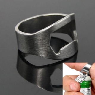 Stainless Steel Finger Thumb Ring Shape Bottle Open Opener Bar Beer Tools Gifts #2