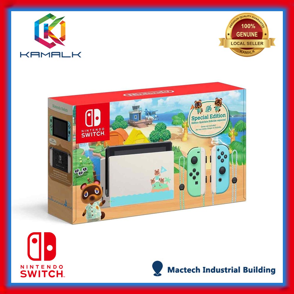 Nintendo Switch Console Animal Crossing New Horizons + 1 Year Warranty