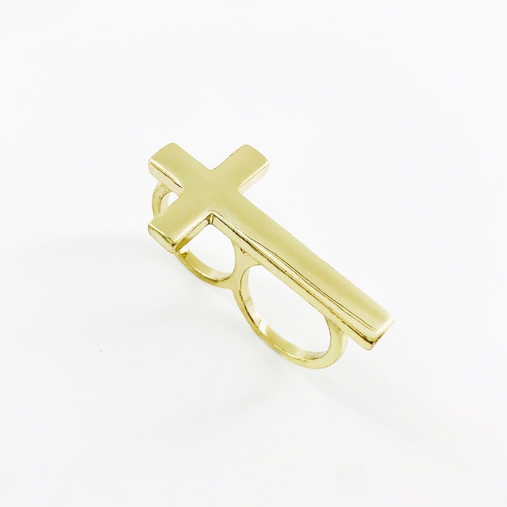 Gold Ring With Cross Design Shopee Singapore