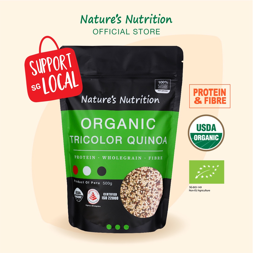 Nature's Nutrition Organic Tricolor Quinoa Grains 500g Shopee Singapore