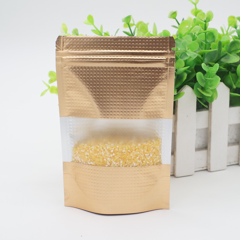 Gold Foil Bags Zippers With Transparent Windows Coffee Nut Bags Candy Bags Packaging Bags Food Packaging Bags Shopee Singapore