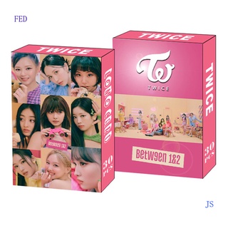 FED 55PCS/Set Kpop TWICE New Album Between 1&2 Lomo Card Photocard HD Printed Small Album Photo Cards For Fans Collection Postcards