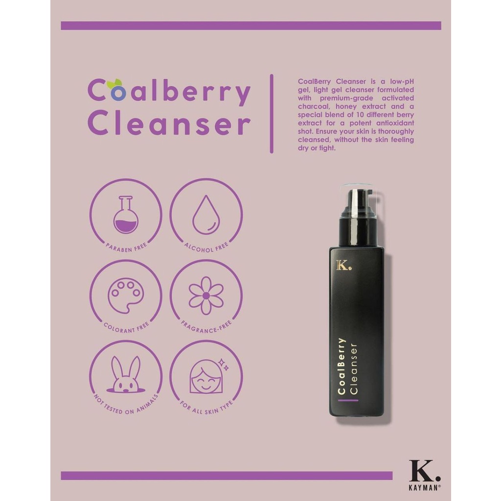 Kayman CoalBerry Cleanser (CBC) , suitable for dry, sensitive skin