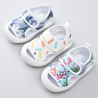 Kids Baby Lightweight Sandals Summer Boys Mesh Sandals 0-3Yrs Girls Infant Prewalker Soft Rubber Non-slip Velcro Shoes