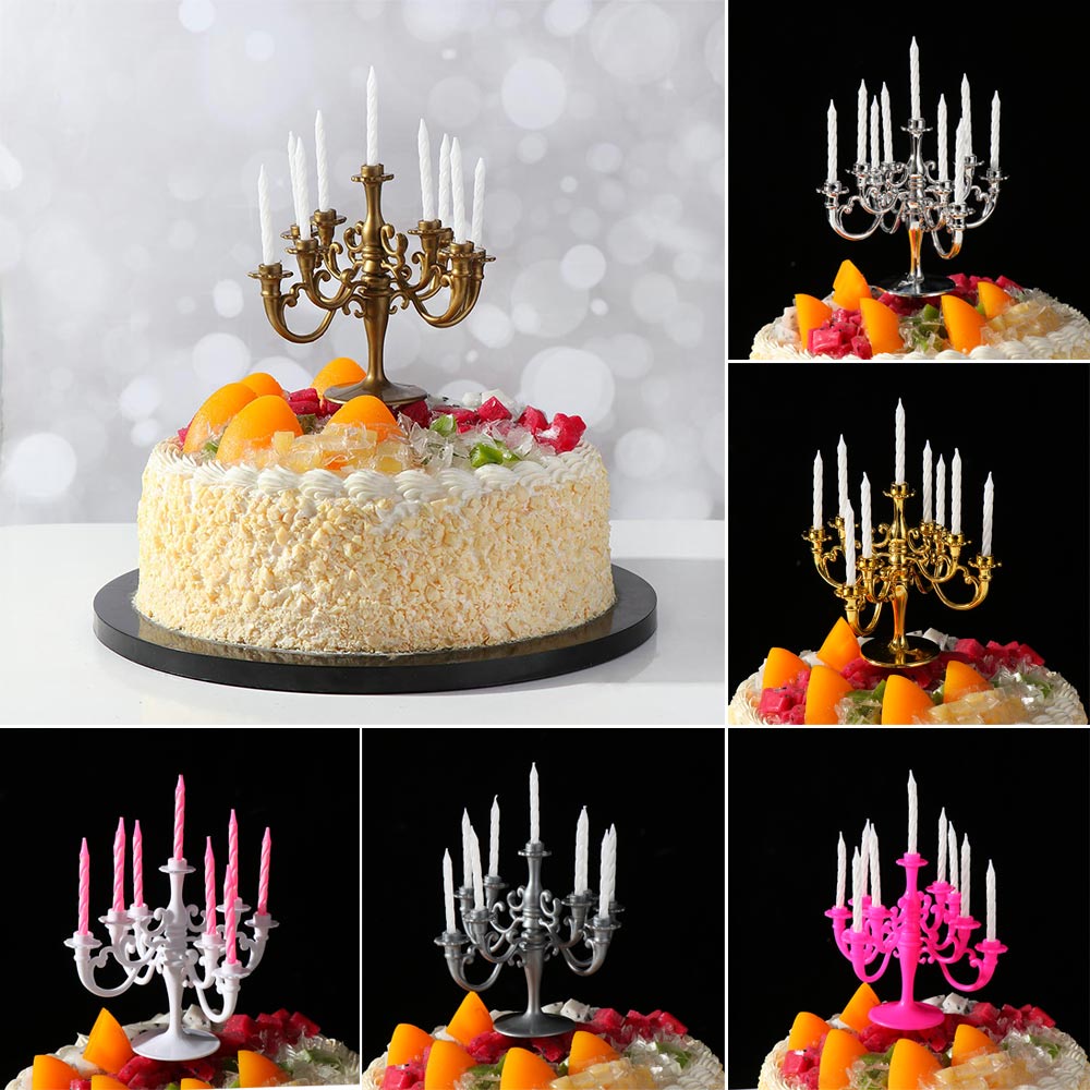 Luxury Candelabra Birthday Candles Special Cake Candles Party And Event Unique Candle Cake Topper With 9 Candles Cake Candle Holders Cake Decorations Romantic Propose Candles Shopee Singapore