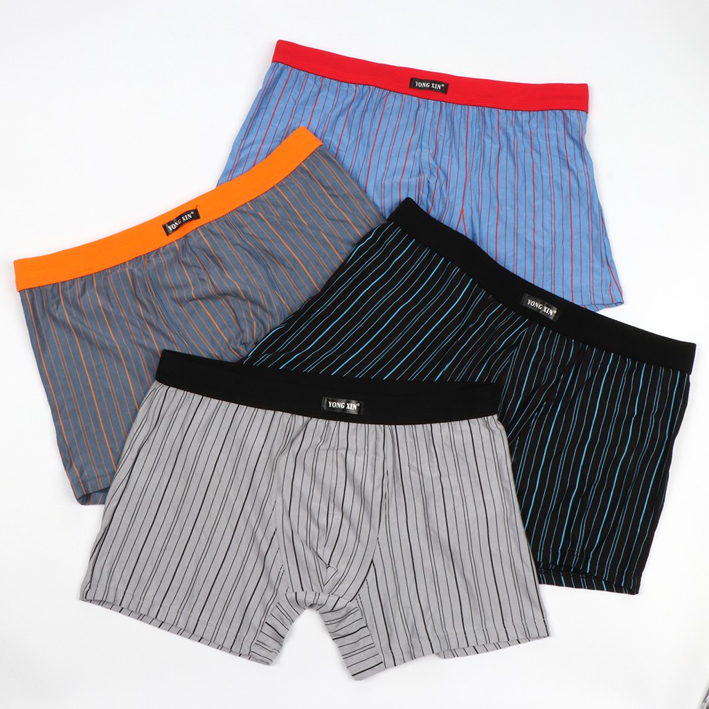 4pcs/Pack Men Underwear Boxer Vertical Stripe Modal Cotton Youth ...