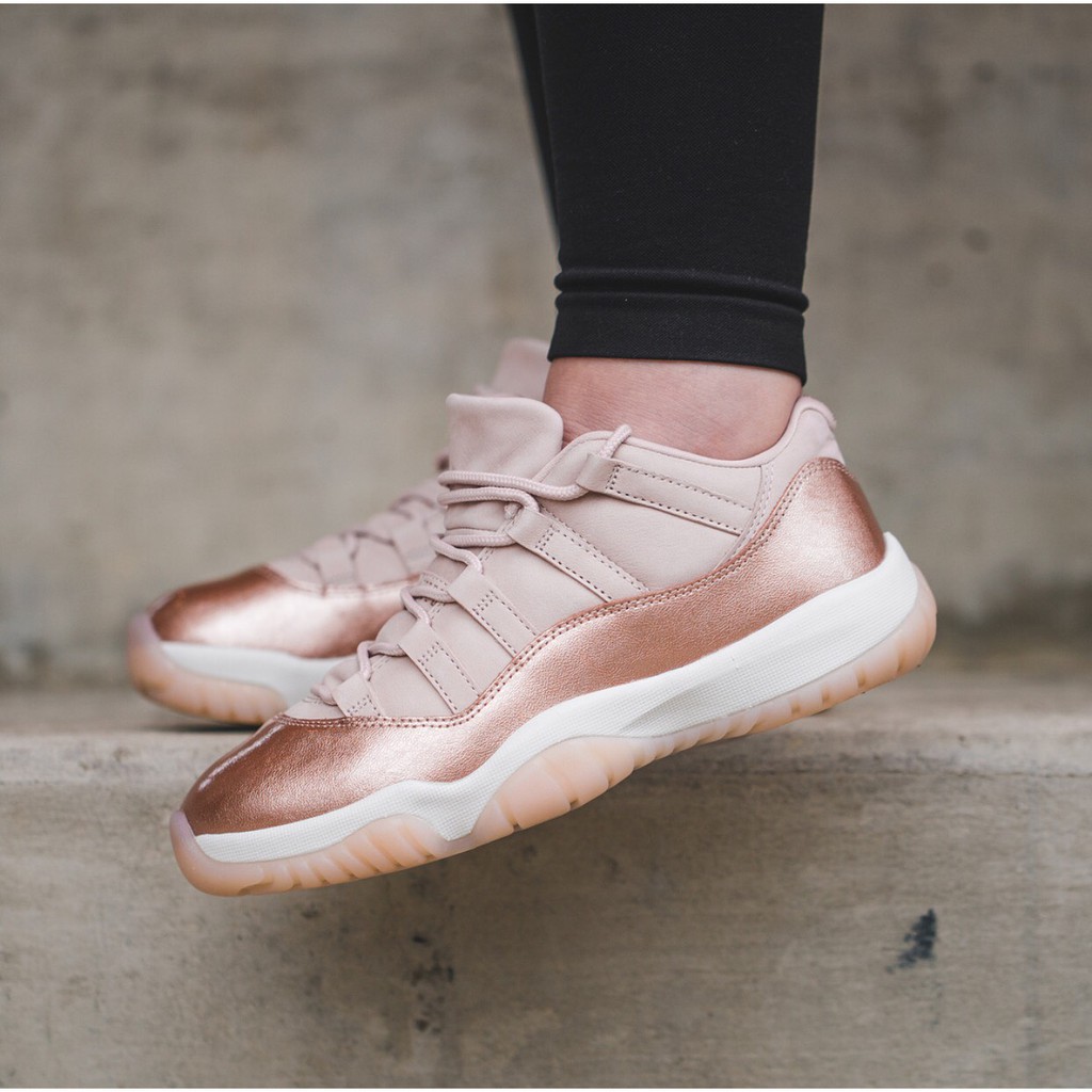 rose gold jordan 11 low