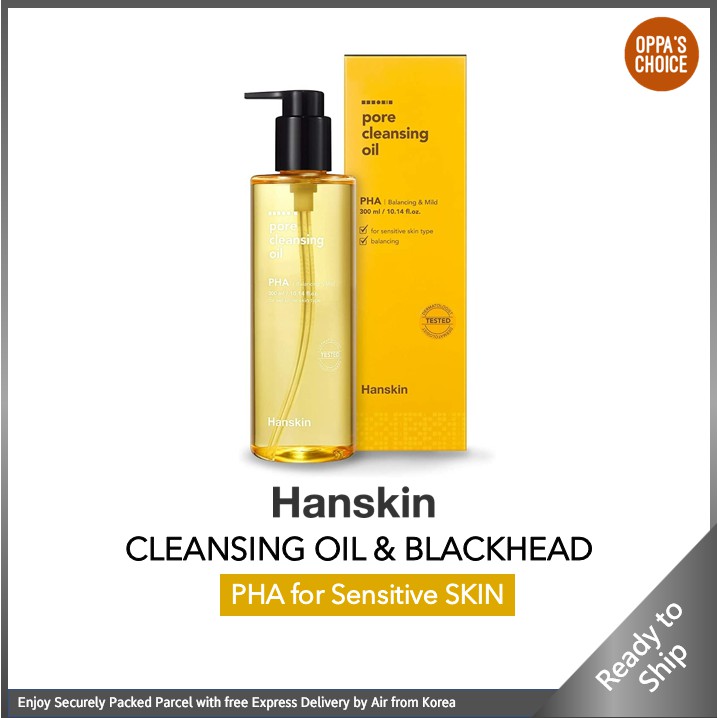 Hanskin Cleansing Oil Blackheads Pha 300ml For Sensitive Skin Type Shopee Singapore