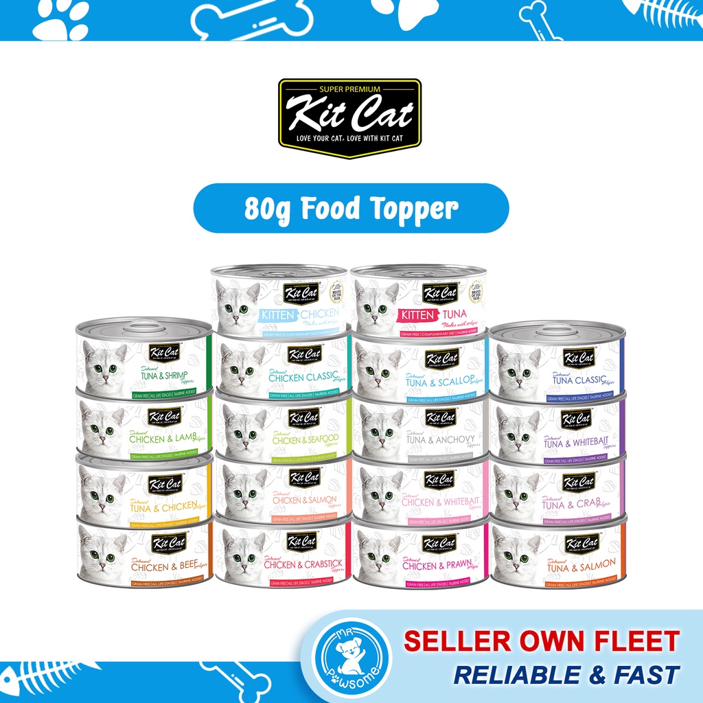 [As Low As $21.65 per Mixable Carton] Kit Cat Deboned Canned / Can Cat Food Topper 80g