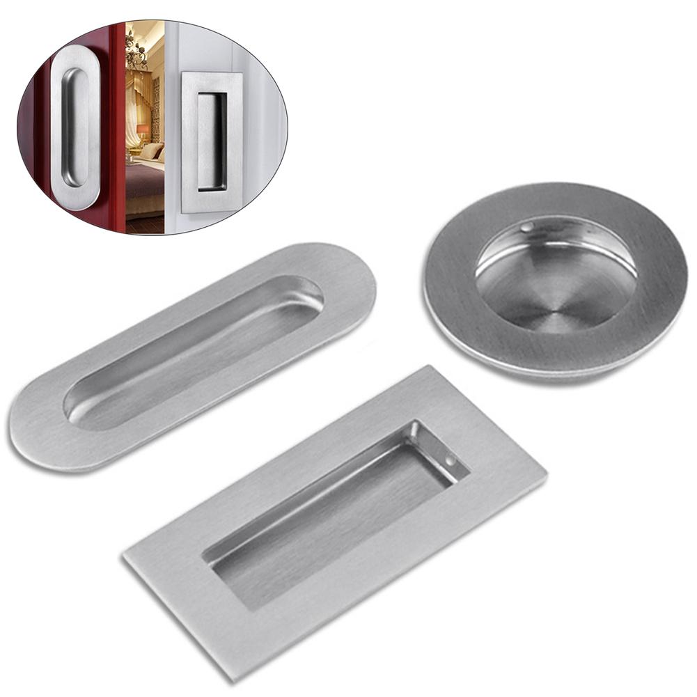 Sliding Stainless Steel Handle Pulls Recessed Inset Drawer Door Knobs