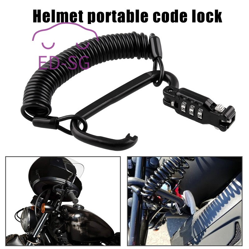 motorcycle helmet lock on bike