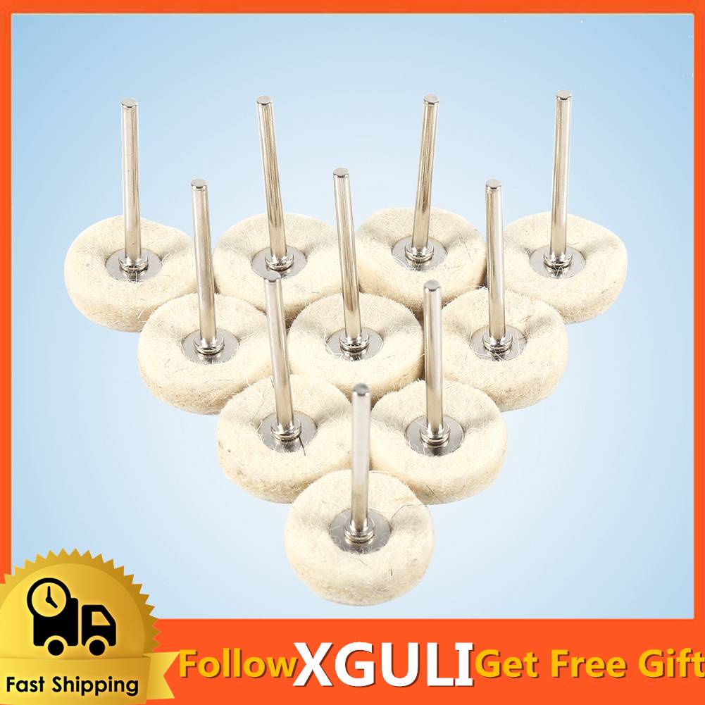 10pcs 3mm Cotton Thread Polishing Wheel Buffing Pad Brush Dental Rotary Tools 