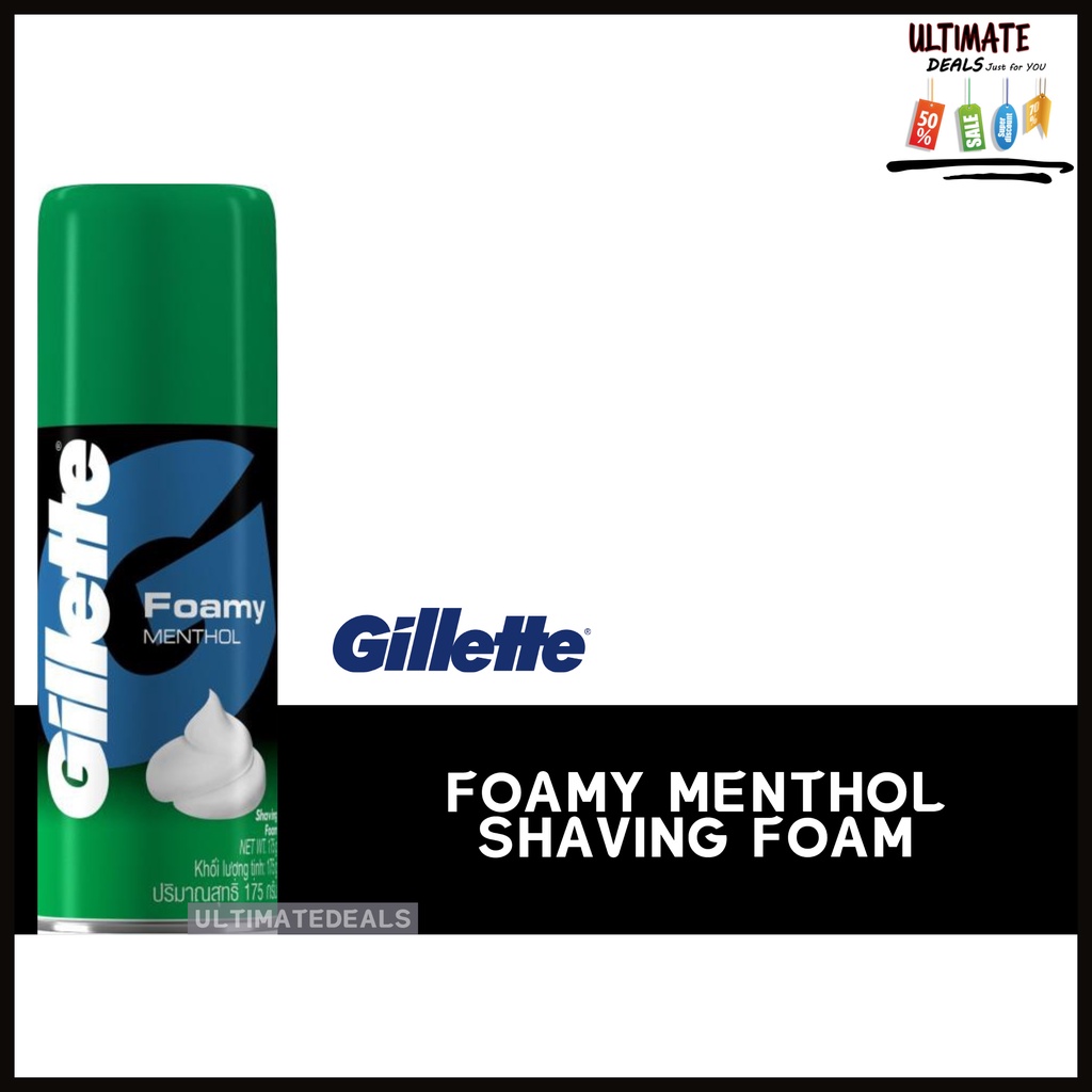 Gillette Foamy Menthol Shaving Foam 175g Shopee Singapore