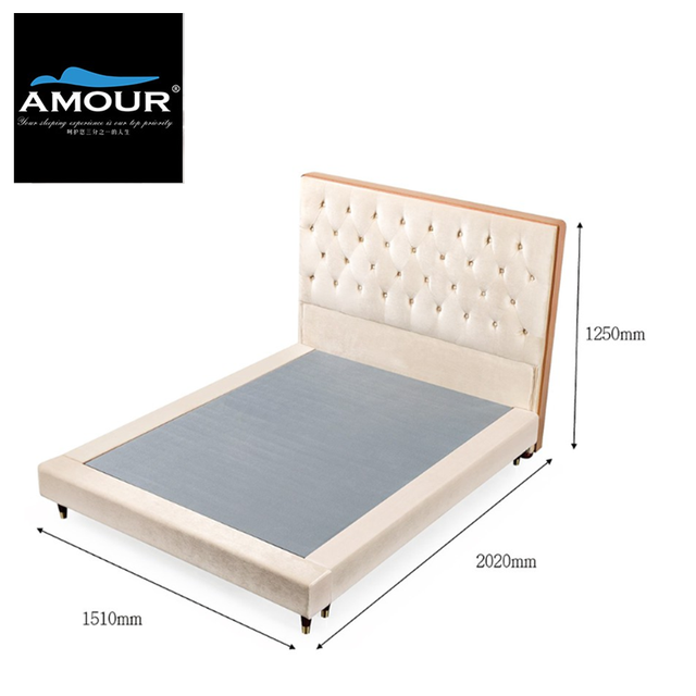 Amour Queen Size Premium Rose Gold, Gold Queen Size Bed Frame