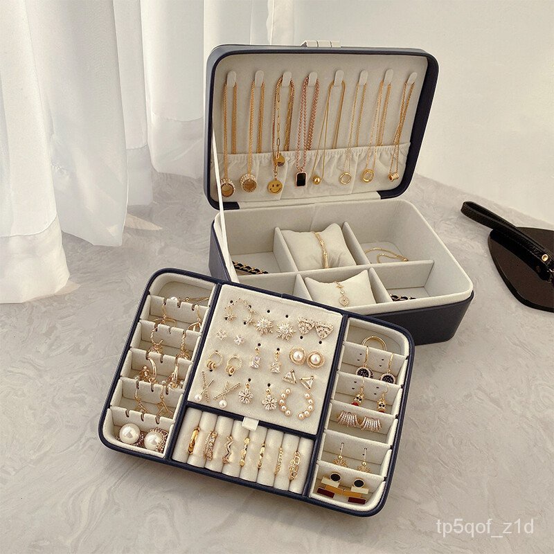 NEWRomon Cartier Jewellery Box Multi-Layer Large Capacity Exquisite Portable Storage Box Earring Ring Female Accessorie