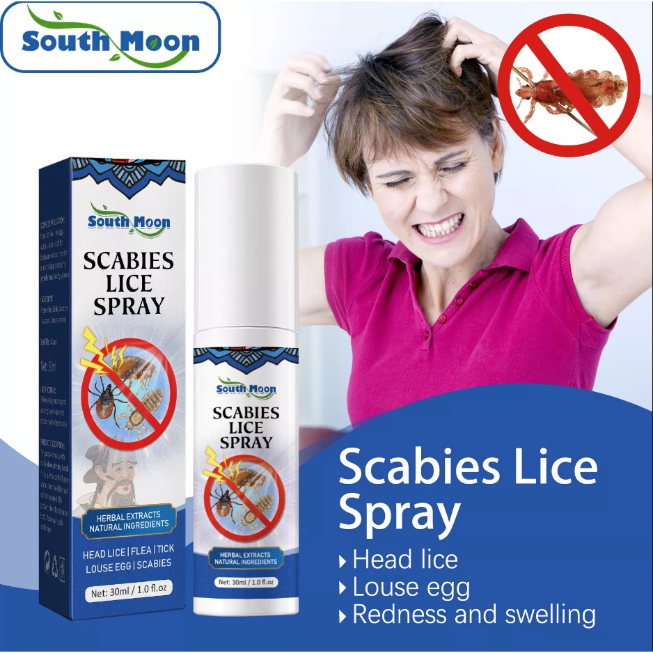 South Moon 30ml Head Scabies Lice Removal Spray Antiitch Antipruritus