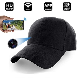 1080P HD Micro Camera Portable WIFI Hat Camera Sports Outdoor Reporter Interview Hat Cam Support Mobile Phone Remote View Video