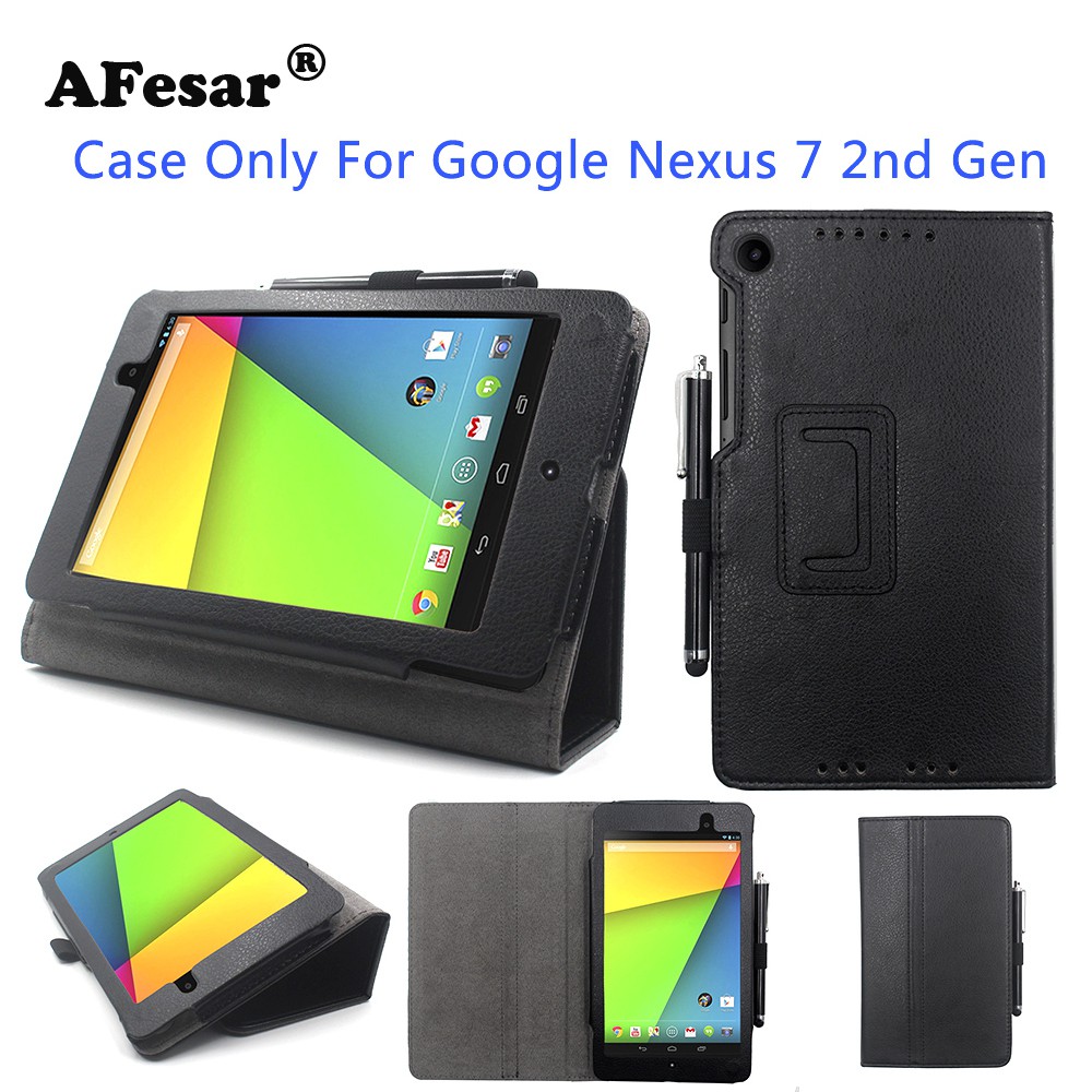 Folio Smart Cover Case and Screen Protector for Google Nexus 7 Tablet 1st Gen