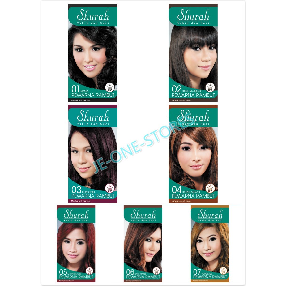 Shop Malaysia Shurah Hair Dye With Uv Protection Halal Shopee Singapore