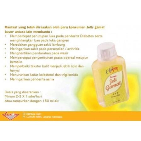 Original Luxor Jeli Jelly Gamat 350ml Shopee Singapore