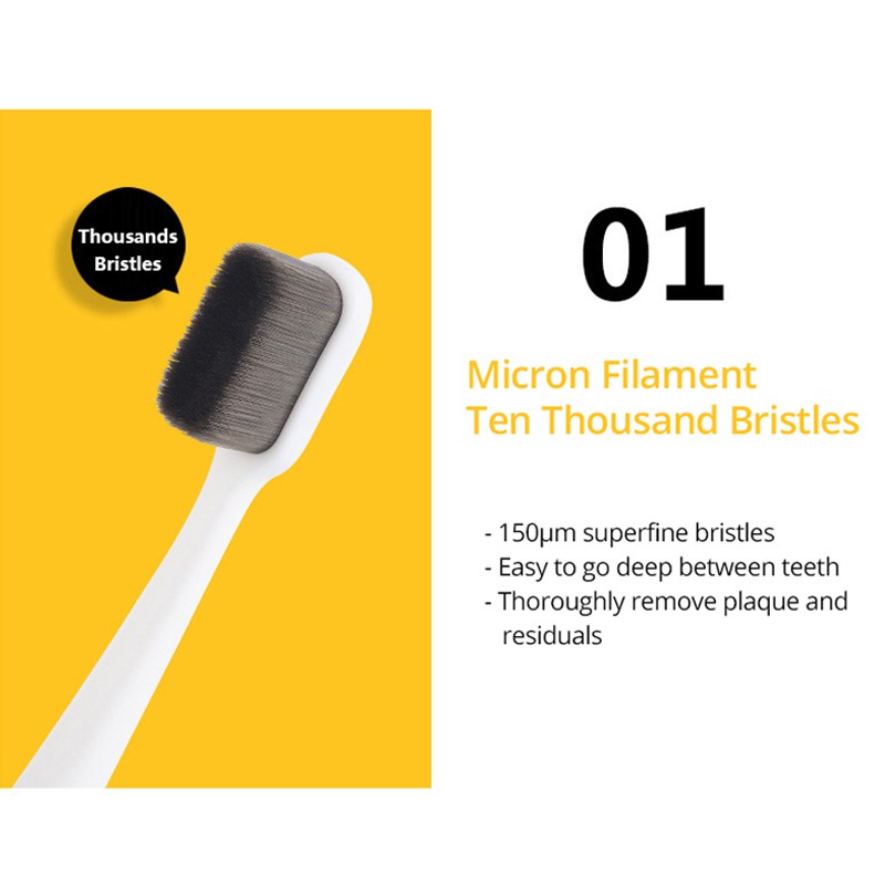 toothbrush with thousands of bristles