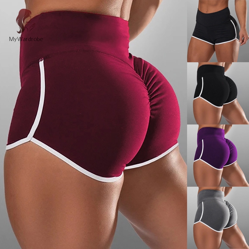 high waisted exercise shorts