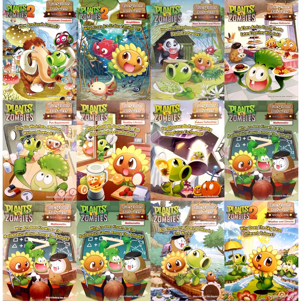 Plants VS Zombies comics book Q&A ( English Science Comics) Young