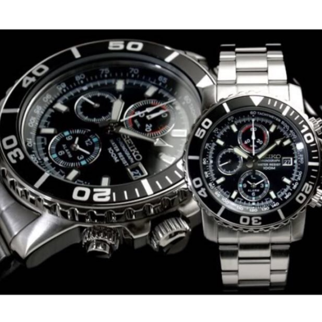 Seiko Quartz Alarm Chronograph Sports Watch SNA225P1 Shopee Singapore