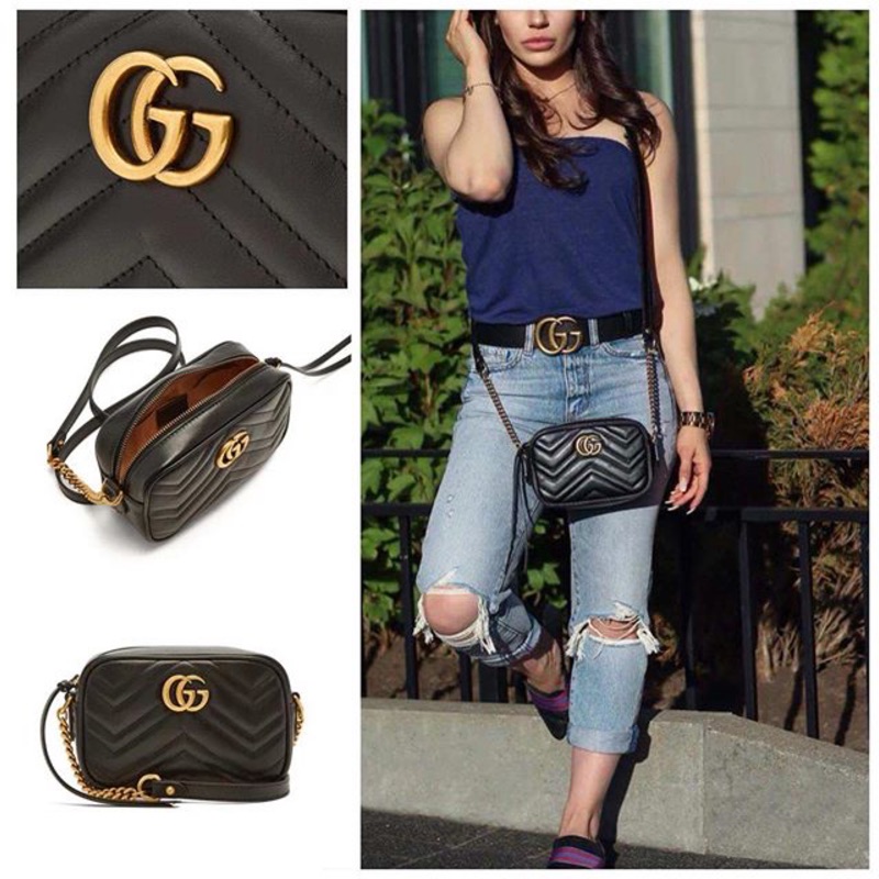 gucci marmont camera bag black