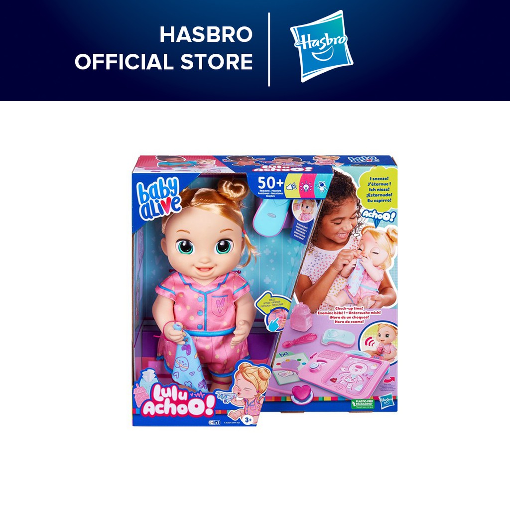 Baby Alive Lulu Achoo Doll, 12Inch Interactive Doctor Play Toy, Lights